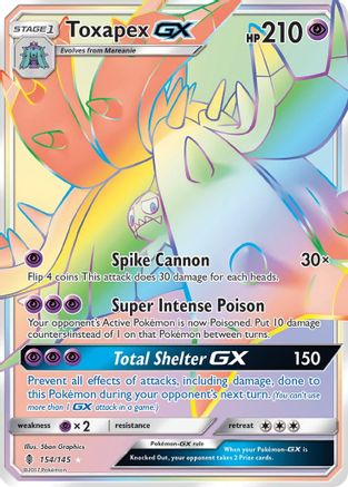 Toxapex GX (Secret) 154/145 - SM  Guardians Rising Holofoil