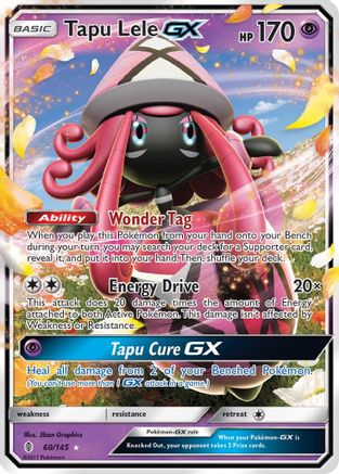 Tapu Lele GX 060/145 - SM  Guardians Rising Holofoil