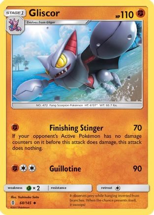 Gliscor 068/145 - SM  Guardians Rising Reverse Holofoil