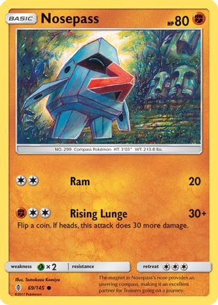 Nosepass 069/145 - SM  Guardians Rising Reverse Holofoil
