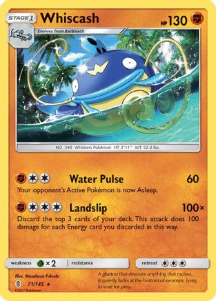 Whiscash 071/145 - SM  Guardians Rising Reverse Holofoil