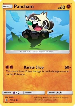Pancham 072/145 - SM  Guardians Rising Reverse Holofoil