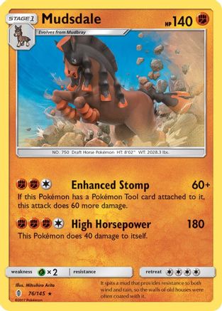 Mudsdale 076/145 - SM  Guardians Rising Holofoil