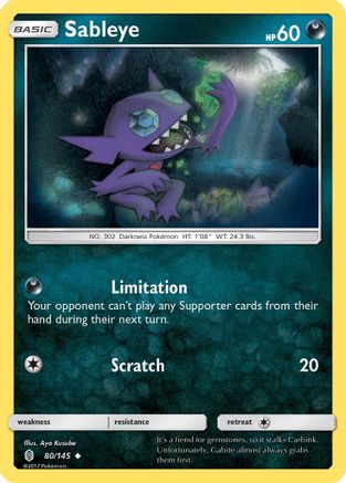 Sableye 080/145 - SM  Guardians Rising Reverse Holofoil