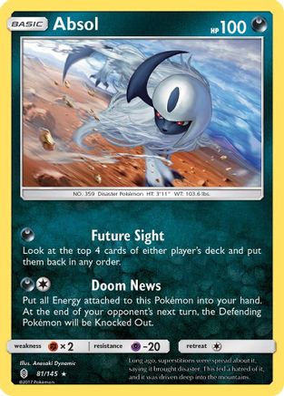Absol 081/145 - SM  Guardians Rising Holofoil