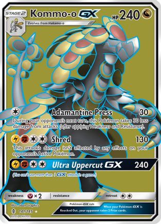 Kommo-o GX (Full Art) 141/145 - SM  Guardians Rising Holofoil