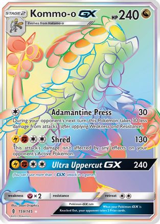 Kommo-o GX (Secret) 159/145 - SM  Guardians Rising Holofoil