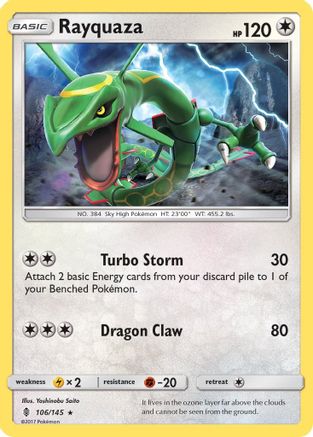 Rayquaza 106/145 - SM  Guardians Rising Reverse Holofoil