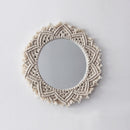 Sunflower Heart Mirror, Handmade Tapestry Decor