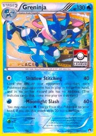 Greninja (Pokemon League) [3rd Place] 040/122 - League & Championship Cards Reverse Holofoil