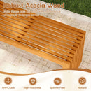 36 Inch Patio Bench All-Slat Acacia Wood Loveseat