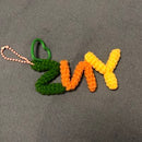 Wool Crochet Letter Pendant Keychain Kit