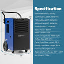 154 Pints Commercial Dehumidifier with Pump and Drain Hoses