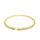10k Yellow Gold Miami Cuban Semi Solid Bracelet (4.50 mm)