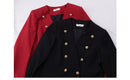 Autumn Large Size Women's Collarless Double-breasted Suit Jacket