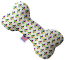 Pet and Dog Plush Heart or Bone Toy, "Mardi Gras Group"