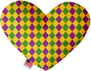 Pet and Dog Plush Heart or Bone Toy, "Mardi Gras Group"