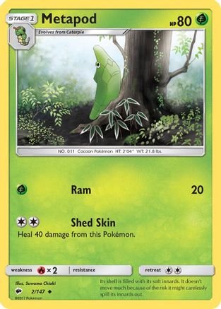 Metapod 002/147 - SM  Burning Shadows