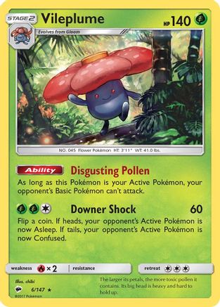 Vileplume 006/147 - SM  Burning Shadows Reverse Holofoil