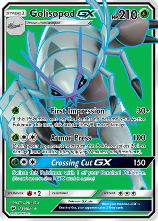 Golisopod GX (Full Art) 129/147 - SM  Burning Shadows Holofoil