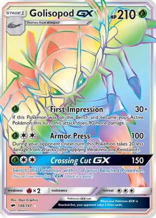 Golisopod GX (Secret) 148/147 - SM  Burning Shadows Holofoil