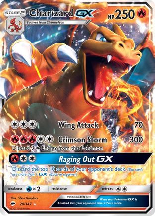 Charizard GX 020/147 - SM  Burning Shadows Holofoil