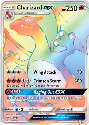 Charizard GX (Secret) 150/147 - SM  Burning Shadows Holofoil