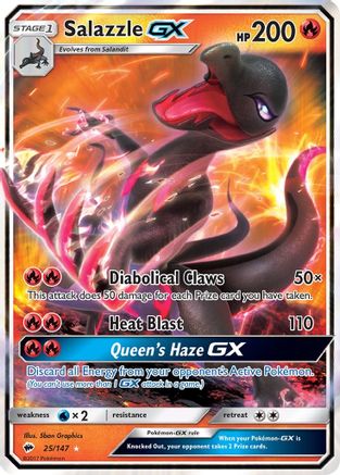 Salazzle GX 025/147 - SM  Burning Shadows Holofoil