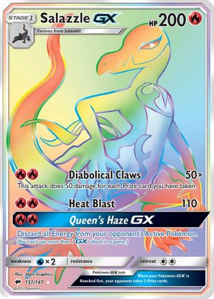 Salazzle GX (Secret) 151/147 - SM  Burning Shadows Holofoil