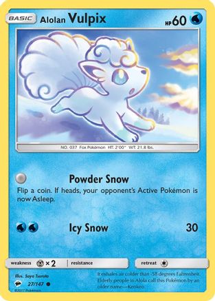 Alolan Vulpix 027/147 - SM  Burning Shadows Reverse Holofoil