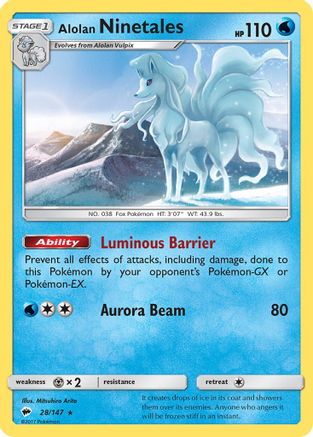 Alolan Ninetales 028/147 - SM  Burning Shadows
