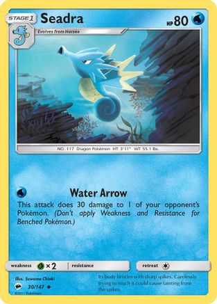 Seadra 030/147 - SM  Burning Shadows Reverse Holofoil