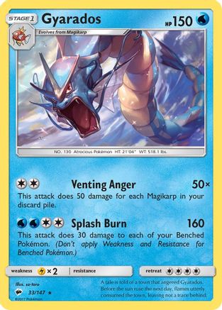Gyarados 033/147 - SM  Burning Shadows Holofoil