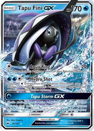Tapu Fini GX 039/147 - SM  Burning Shadows Holofoil