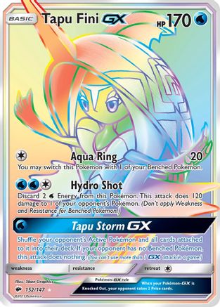 Tapu Fini GX (Secret) 152/147 - SM  Burning Shadows Holofoil