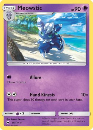 Meowstic 060/147 - SM  Burning Shadows Reverse Holofoil