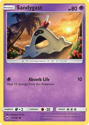 Sandygast 061/147 - SM  Burning Shadows Reverse Holofoil