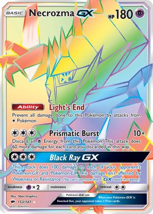 Necrozma GX (Secret) 153/147 - SM  Burning Shadows Holofoil
