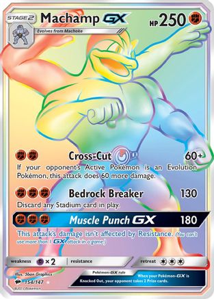 Machamp GX (Secret) 154/147 - SM  Burning Shadows Holofoil