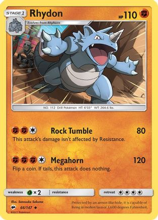 Rhydon 066/147 - SM  Burning Shadows