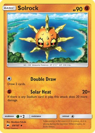 Solrock 069/147 - SM  Burning Shadows Reverse Holofoil