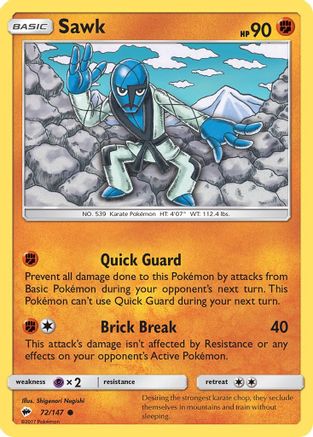 Sawk 072/147 - SM  Burning Shadows Reverse Holofoil