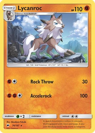 Lycanroc 076/147 - SM  Burning Shadows