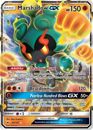 Marshadow GX 080/147 - SM  Burning Shadows Holofoil