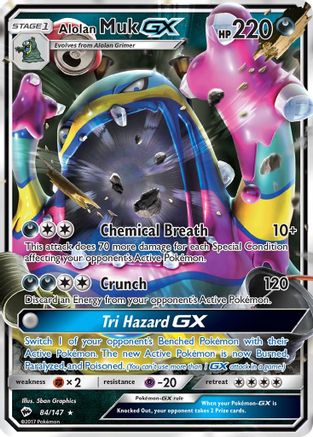 Alolan Muk GX 084/147 - SM  Burning Shadows Holofoil