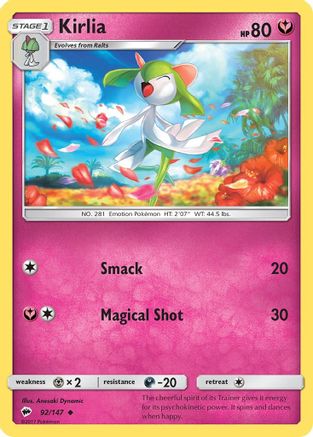 Kirlia 092/147 - SM  Burning Shadows Reverse Holofoil
