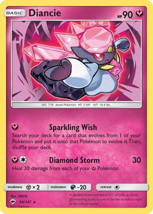 Diancie 094/147 - SM  Burning Shadows Holofoil