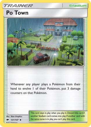 Po Town 121/147 - SM  Burning Shadows Reverse Holofoil