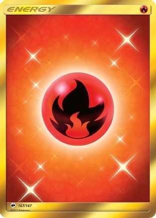 Fire Energy (Secret) 167/147 - SM  Burning Shadows Holofoil