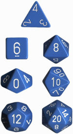 Opaque Polyhedral Light Blue/white 7-Die Set